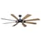Vaxcel Indoor Outdoor Ceiling Fan, DC Motor Burlington 68-in Large Slate Gray LED F0113 - alternate 1
